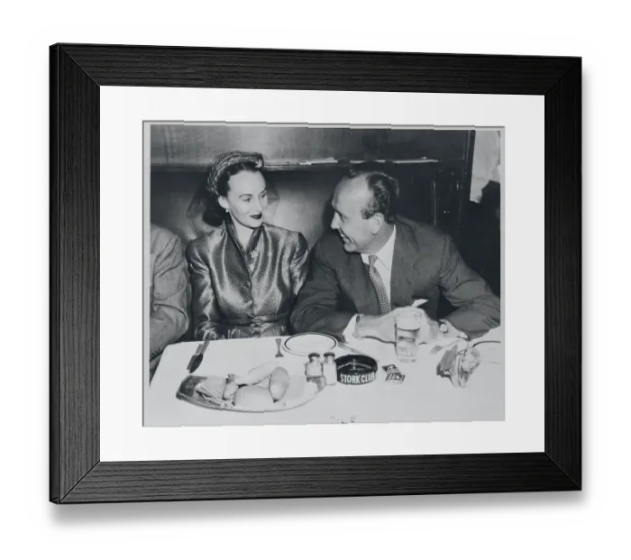 Framed Print : William Randolph Hearst Jr. and Austine Cassini at Table Framed Print : William Randolph Hearst Jr. and Austine Cassini at Table