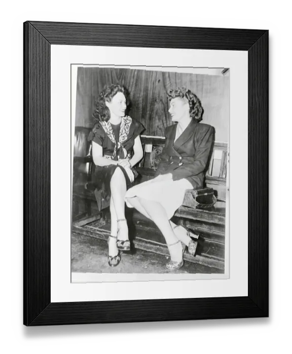 Framed Print : Portrait of Joan Green and Linda Shelton Framed Print : Portrait of Joan Green and Linda Shelton