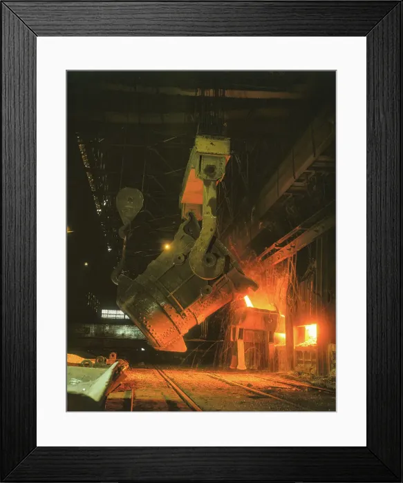 Framed Print : Machine Pouring Molten Steel Framed Print : Machine Pouring Molten Steel