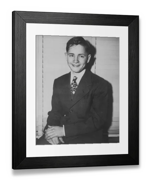 Framed Print : Charles Manson as a Boy Framed Print : Charles Manson as a Boy