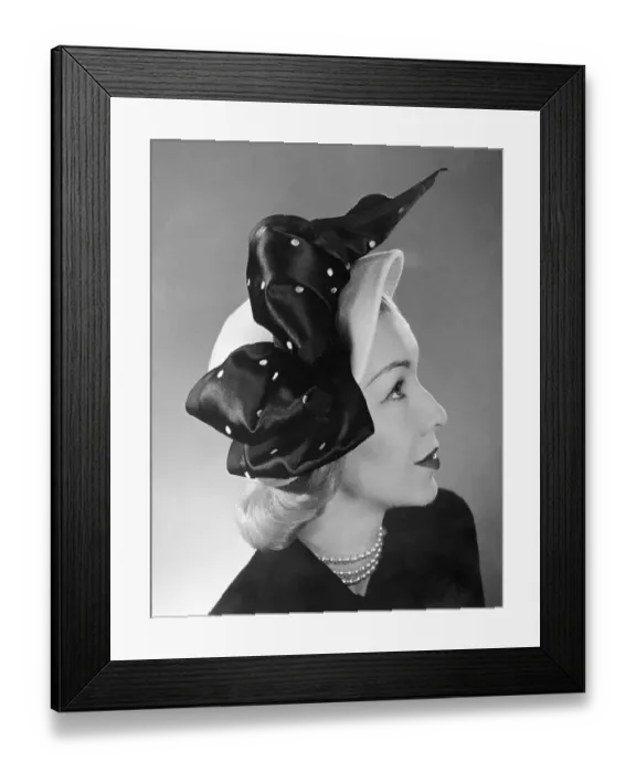 Framed Print : Fashion Model Wearing Cloche Hat by Claude Saint-Cyr Framed Print : Fashion Model Wearing Cloche Hat by Claude Saint-Cyr