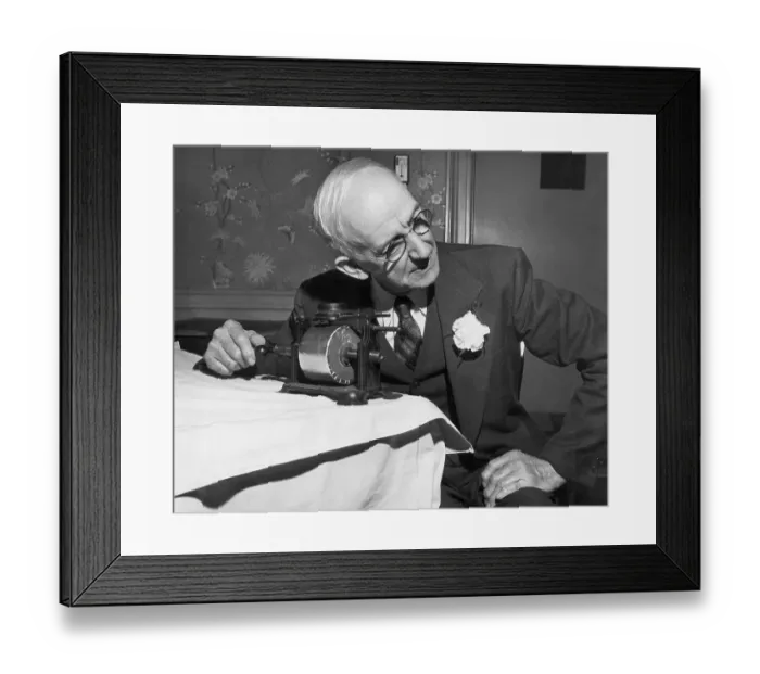 Framed Print : H.T. Dempster Edison Scientist Working Framed Print : H.T. Dempster Edison Scientist Working