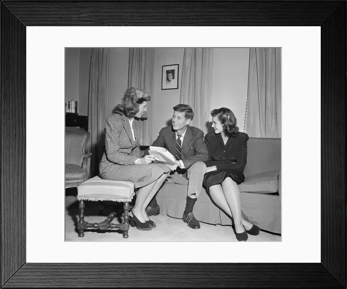Framed Print : John F. Kennedy with Sisters Framed Print : John F. Kennedy with Sisters