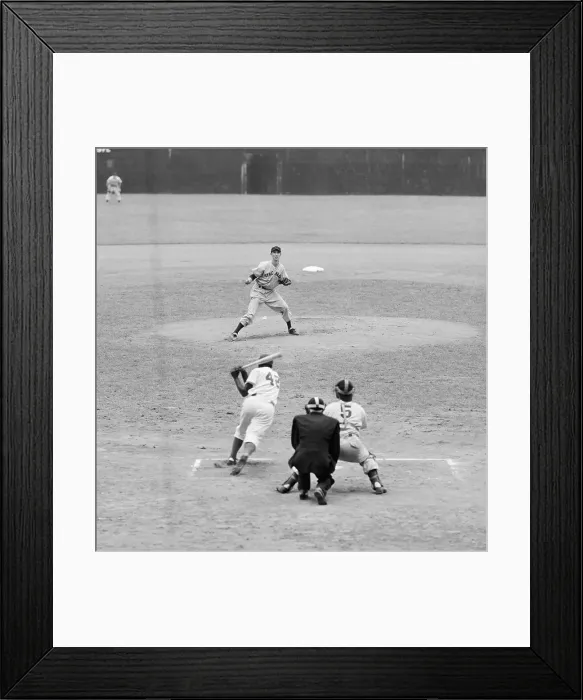 Framed Print : Blackwell Pitching To Jackie Robinson Framed Print : Blackwell Pitching To Jackie Robinson