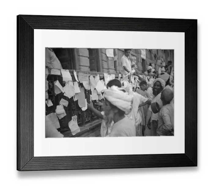 Framed Print : Citizens Checking Migration Information Framed Print : Citizens Checking Migration Information
