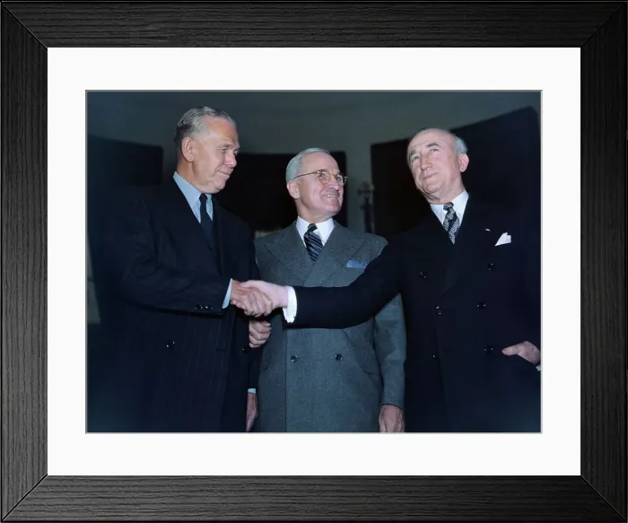 Framed Print : Harrys Truman with George C Marshall and James Byrnes Framed Print : Harrys Truman with George C Marshall and James Byrnes