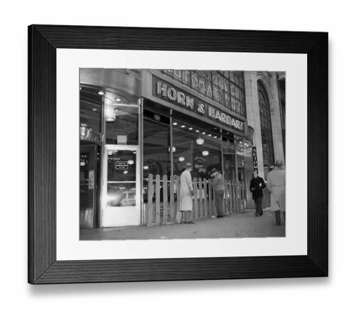 Framed Print : New Year's Fence at Automat Cafeteria Framed Print : New Year's Fence at Automat Cafeteria