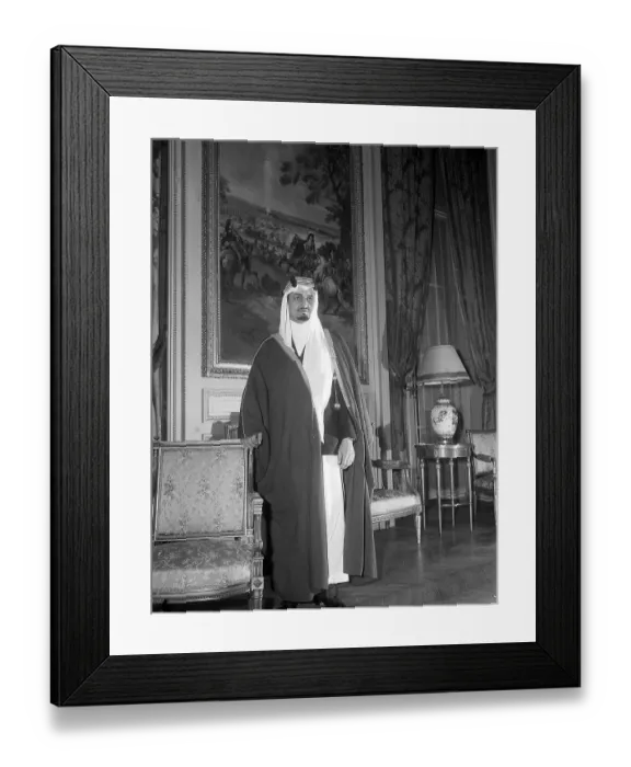 Framed Print : Emir Faisal Of Arabia In Sitting Room Framed Print : Emir Faisal Of Arabia In Sitting Room