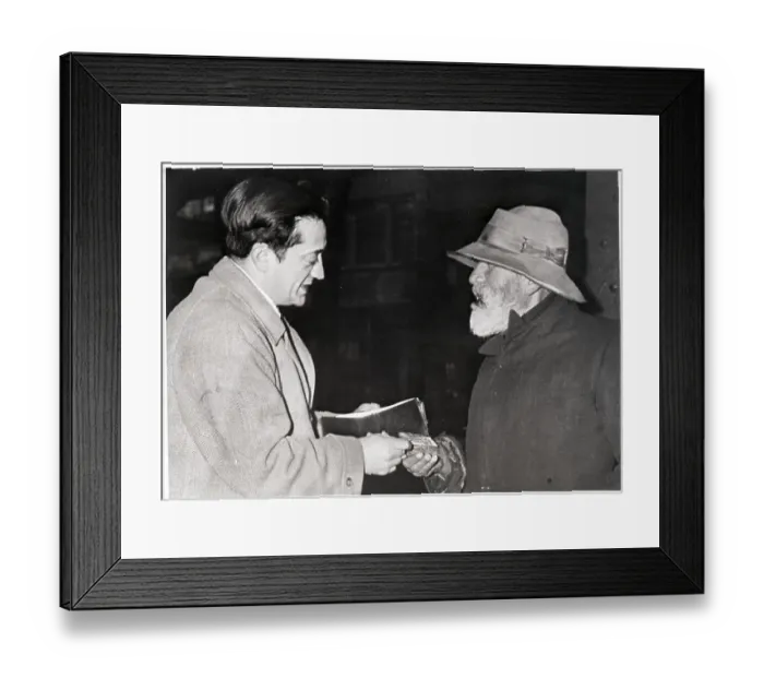 Framed Print : Boxer Joe Bonavita Giving Man Money Framed Print : Boxer Joe Bonavita Giving Man Money