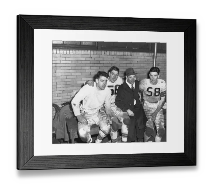 Framed Print : Paul Brown in Locker Room With Players Framed Print : Paul Brown in Locker Room With Players