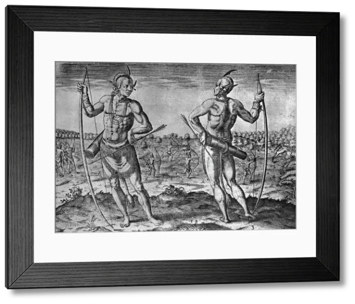 Framed Print : Engraving by Theodor de Bry After A Weroans or Great Lord of Virginia by John White Framed Print : Engraving by Theodor de Bry After A Weroans or Great Lord of Virginia by John White