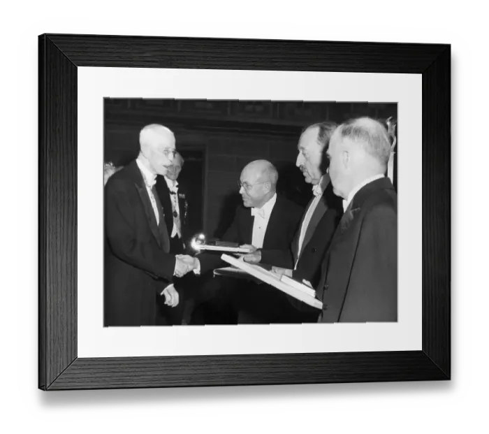 Framed Print : King Gustav W / 3 Nobel Prize Winners Framed Print : King Gustav W / 3 Nobel Prize Winners