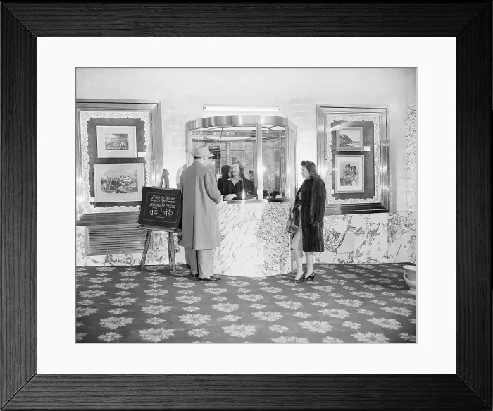 Framed Print : Lobby of Movie House on Park Avenue Framed Print : Lobby of Movie House on Park Avenue