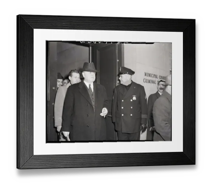 Framed Print : John L. Lewis Leaving Courthouse Framed Print : John L. Lewis Leaving Courthouse
