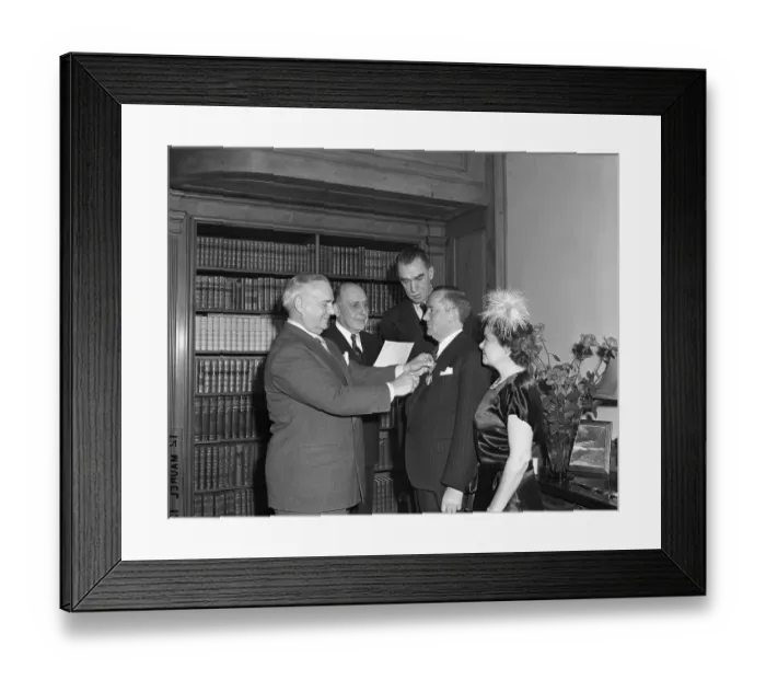 Framed Print : Sir William S. Stephenson Receiving Nation's Highest Civilian Honor Framed Print : Sir William S. Stephenson Receiving Nation's Highest Civilian Honor