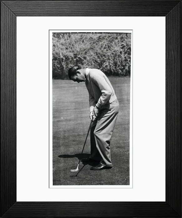 Framed Print : Ben Hogan Putting Framed Print : Ben Hogan Putting