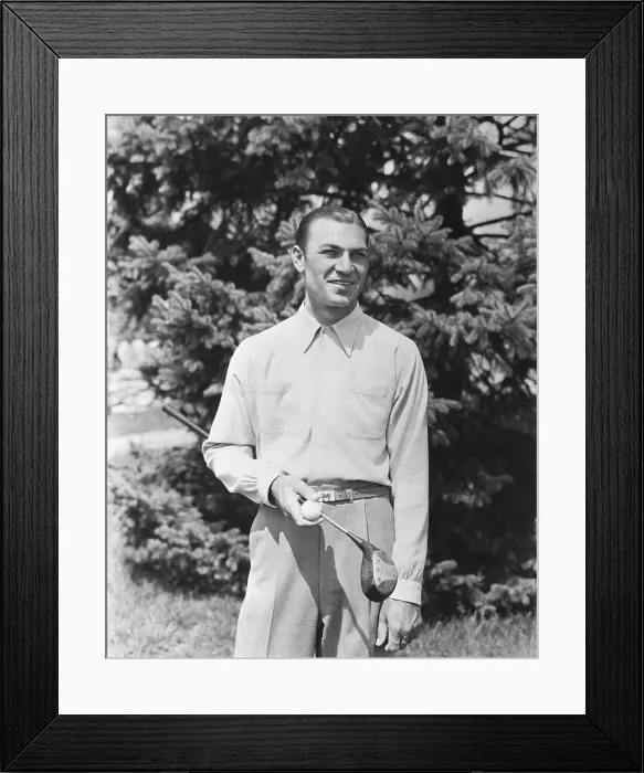 Framed Print : Ben Hogan Holding Golf Club Framed Print : Ben Hogan Holding Golf Club