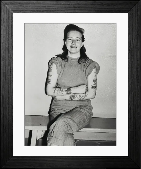 Framed Print : Accused Robber Inez Geraldine Wray Framed Print : Accused Robber Inez Geraldine Wray
