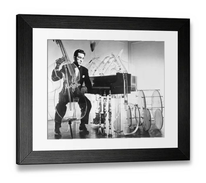 Framed Print : Man With Plastic Instruments; Clear