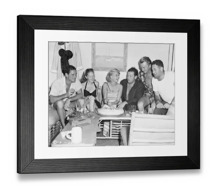 Framed Print : Rita Hayworth Birthday Celebration on Yacht Framed Print : Rita Hayworth Birthday Celebration on Yacht