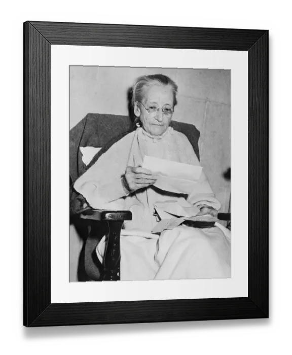 Framed Print : Emily Greene Balch Sitting and Reading document