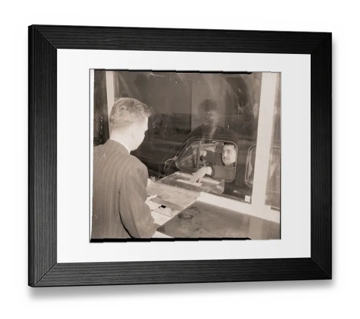 Framed Print : Teller Receiving Deposit Framed Print : Teller Receiving Deposit