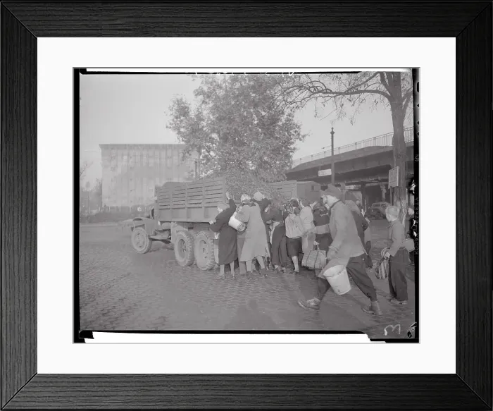 Framed Print : German Housewives Stealing Coal Framed Print : German Housewives Stealing Coal