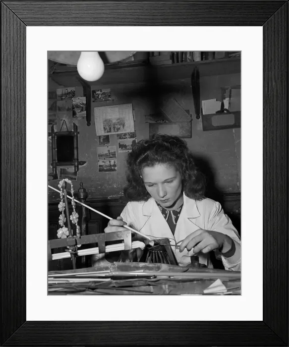 Framed Print : Josette Gripoix Working on a Necklace Framed Print : Josette Gripoix Working on a Necklace