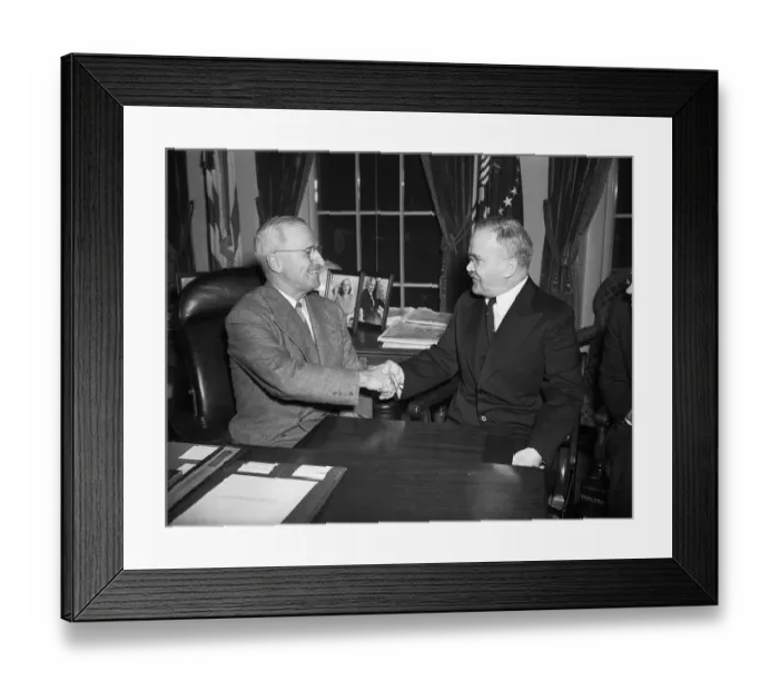 Framed Print : Truman and Molotov Shaking Hands Framed Print : Truman and Molotov Shaking Hands