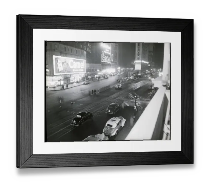 Framed Print : Times Square At Night with Election Results Framed Print : Times Square At Night with Election Results
