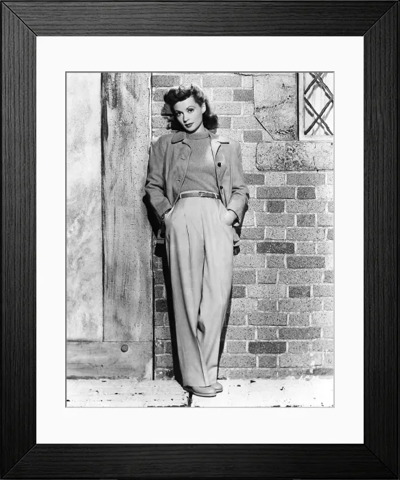 Framed Print : Lilli Palmer Modeling Pants and Jacket