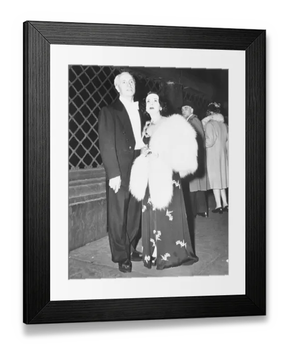 Framed Print : Man And Woman Leaving Fashion Show Framed Print : Man And Woman Leaving Fashion Show