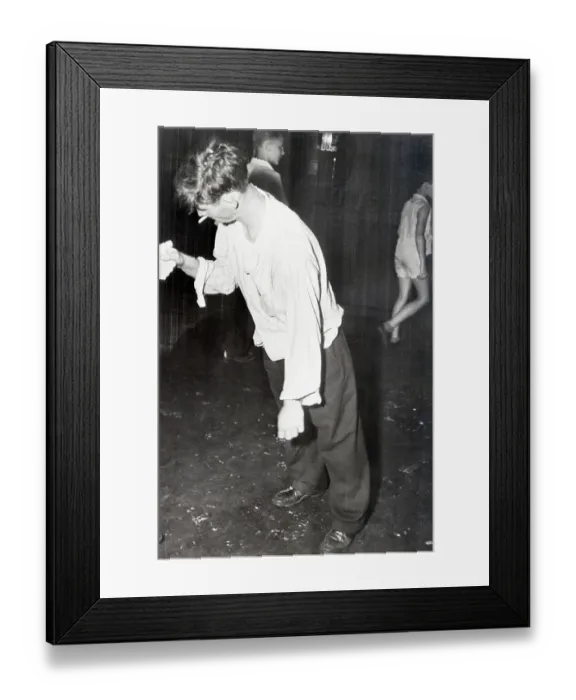 Framed Print : Disheveled Man at V-J Day Anniversary Celebration Framed Print : Disheveled Man at V-J Day Anniversary Celebration