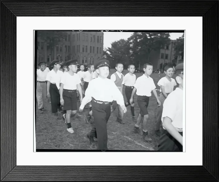 Framed Print : Prince Akihito with Schoolmates