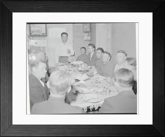 Framed Print : Russians Eating Meal Framed Print : Russians Eating Meal