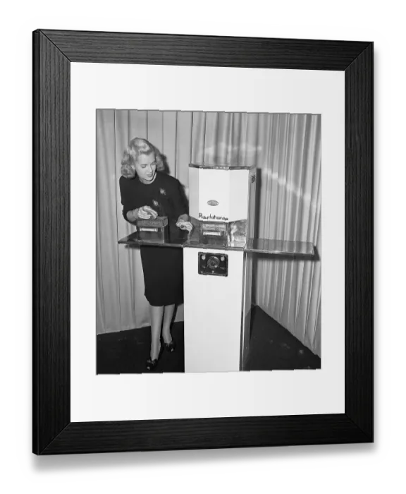 Framed Print : Early-Model Microwave Oven Framed Print : Early-Model Microwave Oven