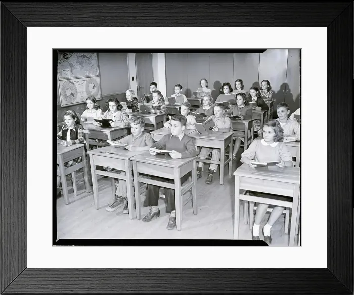 Framed Print : 8th Grade Classroom