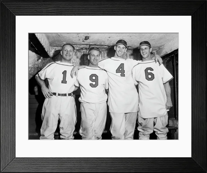 Framed Print : Baseball Player's Uniforms Spell 1946 Framed Print : Baseball Player's Uniforms Spell 1946