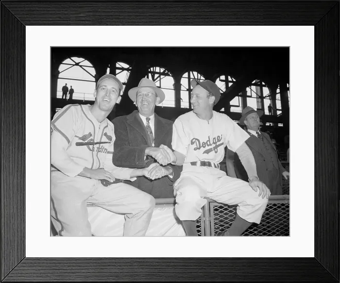 Framed Print : Harry and Dixie Walker Shaking Hands with Their Father