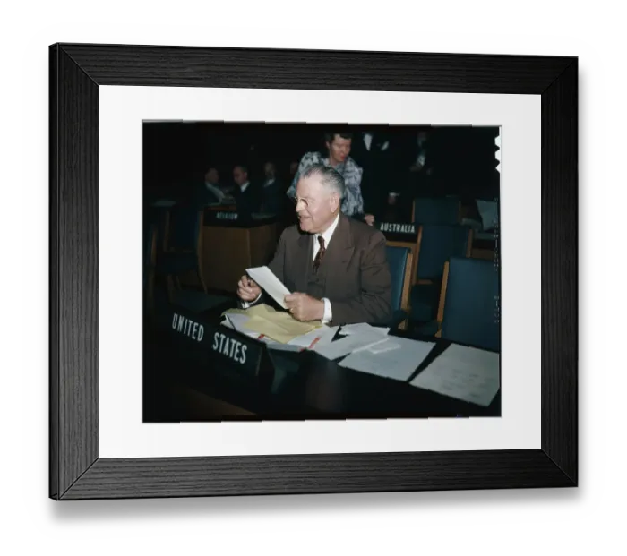 Framed Print : Warren R. Austin at UN Conference Framed Print : Warren R. Austin at UN Conference