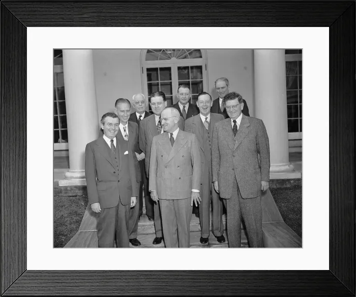 Framed Print : National Mayors Visiting President Truman Framed Print : National Mayors Visiting President Truman