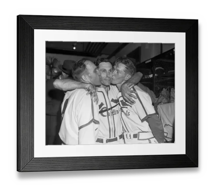 Framed Print : Teammates Kissing Harry Brecheen Framed Print : Teammates Kissing Harry Brecheen