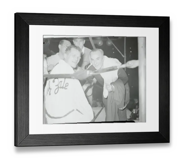 Framed Print : Tony Zale Smiling After Boxing Match Framed Print : Tony Zale Smiling After Boxing Match