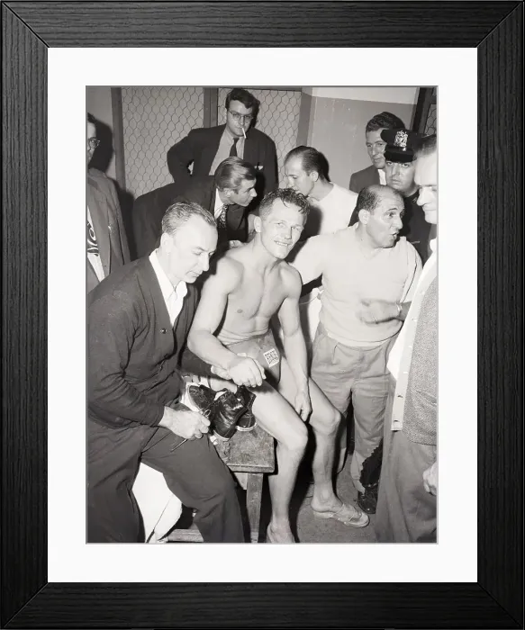 Framed Print : Tony Zale In Dressing Room After Victory Framed Print : Tony Zale In Dressing Room After Victory