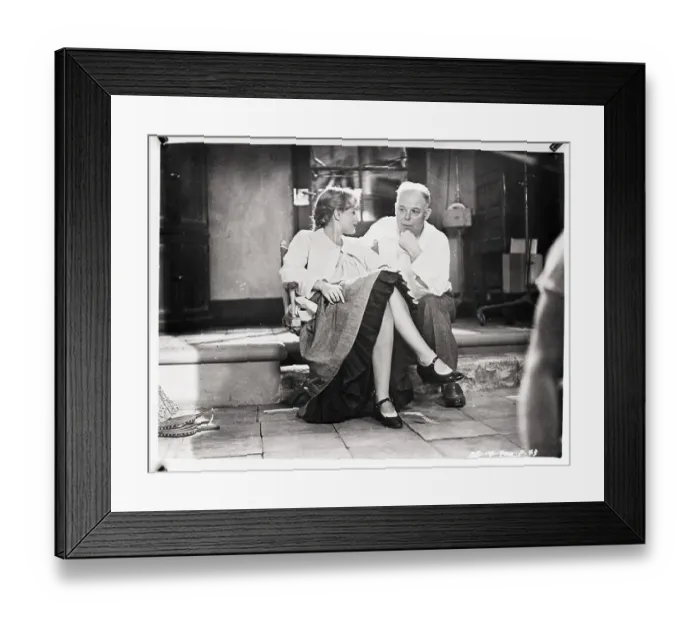 Framed Print : Jean Renoir, Director With Woman Framed Print : Jean Renoir, Director With Woman