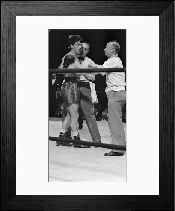 Framed Print : Men Holding Back Rocky Graziano Framed Print : Men Holding Back Rocky Graziano