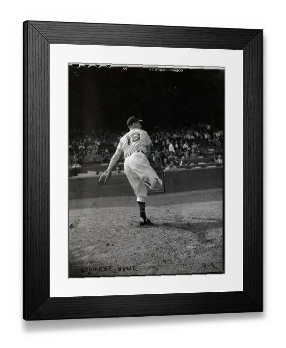 Framed Print : Back View Of Bob Feller Pitching Framed Print : Back View Of Bob Feller Pitching