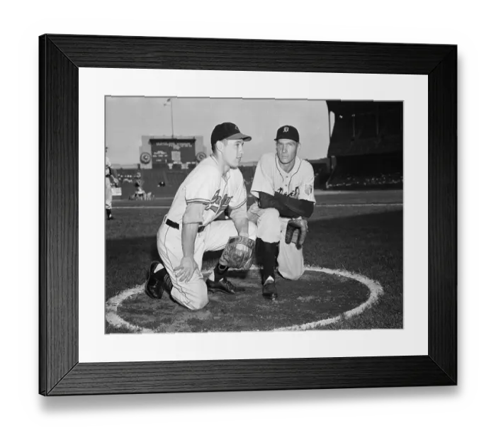 Framed Print : Bob Feller with Hal Newhouser Framed Print : Bob Feller with Hal Newhouser