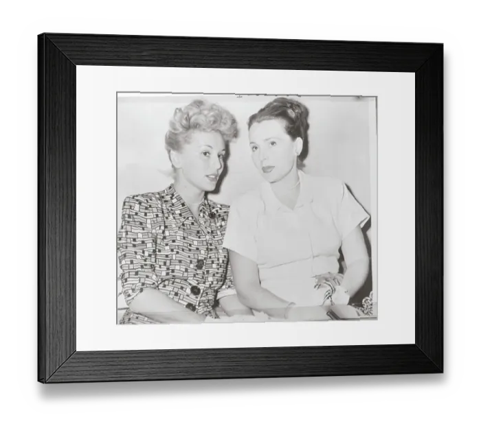 Framed Print : Eva and Sari Gabor Framed Print : Eva and Sari Gabor