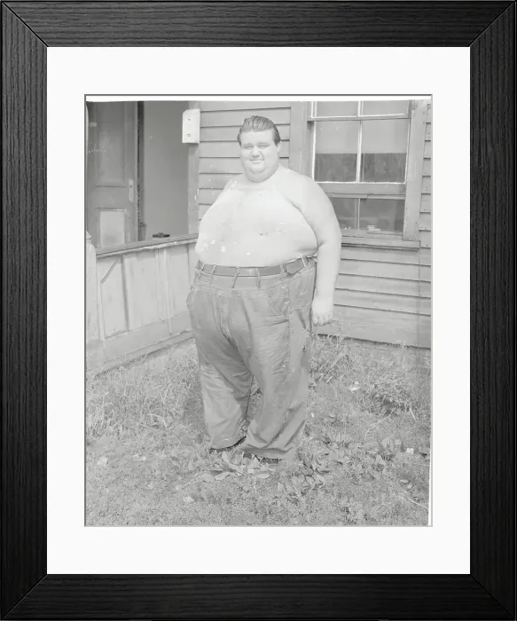 Framed Print : Chester Waldron Wearing Overalls Framed Print : Chester Waldron Wearing Overalls